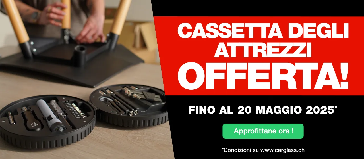 Carglass®: Cassetta degli attrezzi in regalo – Fino al 20 maggio 2025!