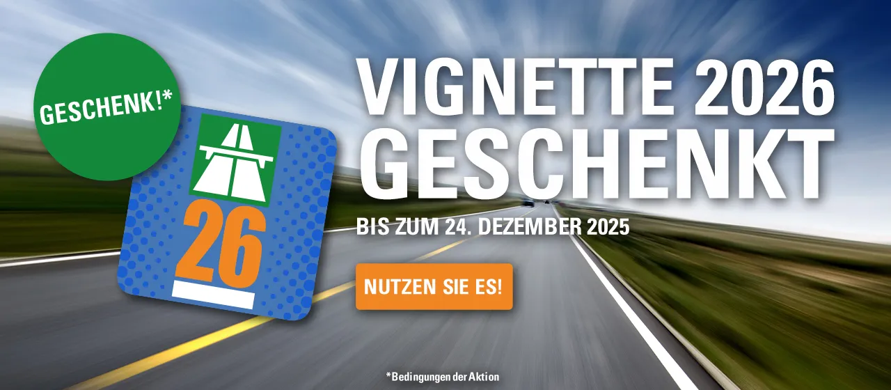 Vignette 2026 geschenkt!